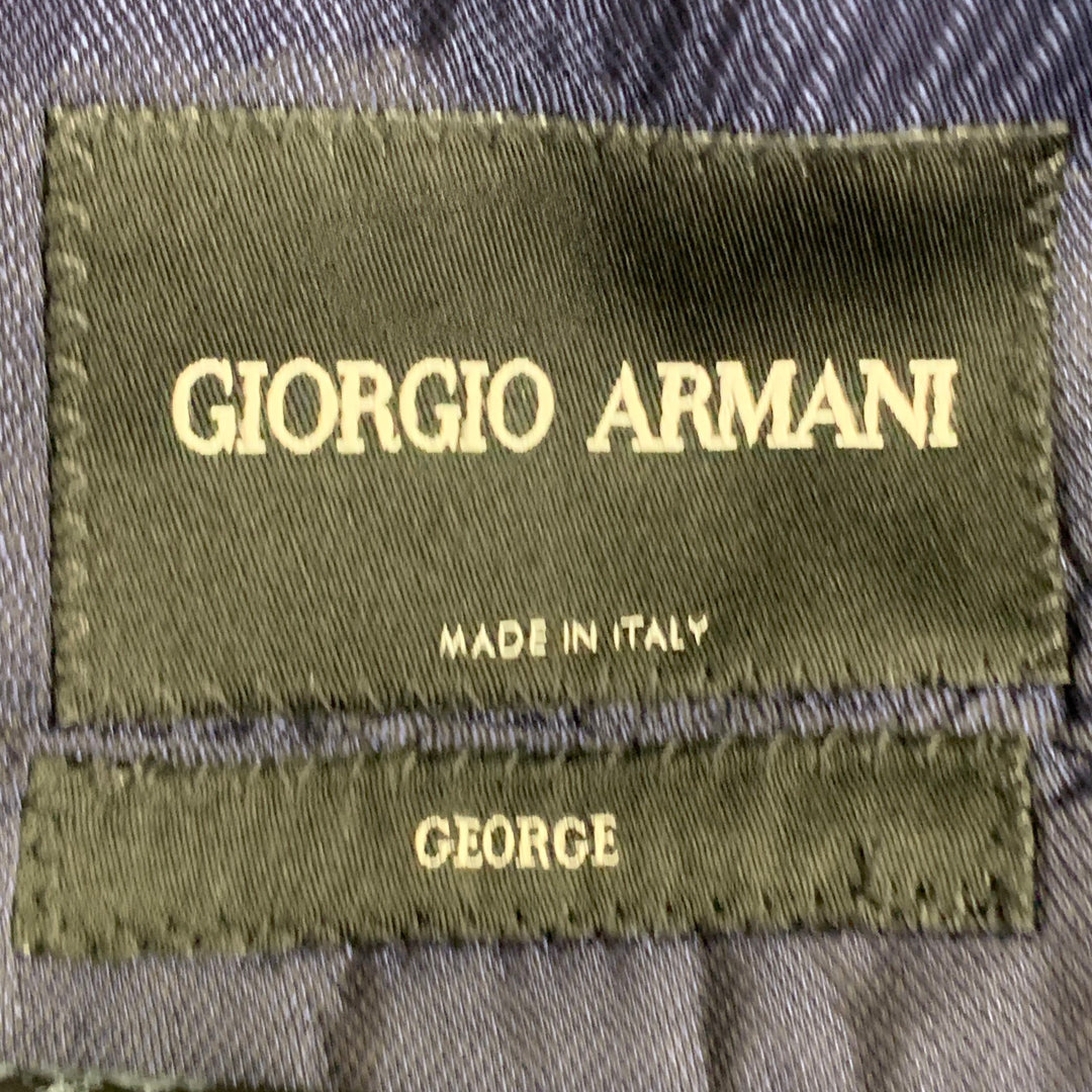 GIORGIO ARMANI Size 44 Regular Navy Virgin Wool Silk Blend Sport Coat