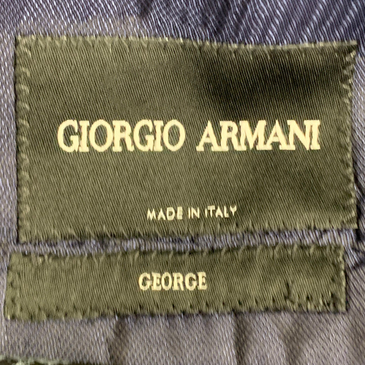 GIORGIO ARMANI Size 44 Regular Navy Virgin Wool Silk Blend Sport Coat