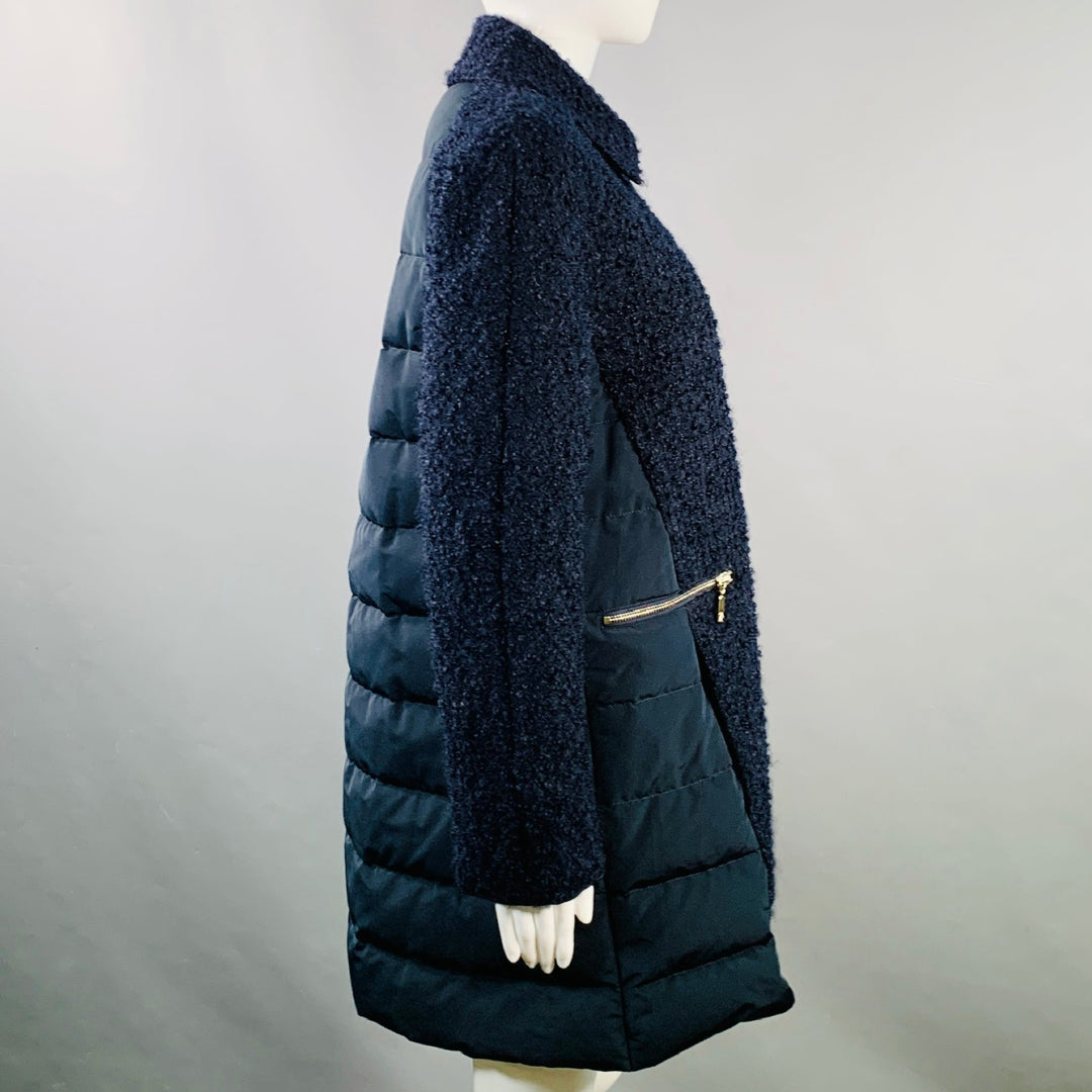 MONCLER by GIAMBATTISTA VALLI Size XS Cathy Navy Faux Fur Zip Pockets Coat