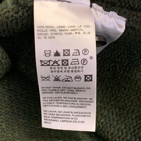 LEVI'S VINTAGE Size XL Green Moss Melange Wool V-Neck Cardigan