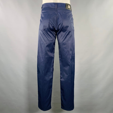 VERSACE JEANS COUTURE Size 34 Blue Cotton Blend 5 Pocket Casual Pants