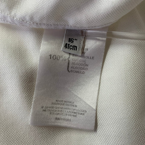 PRINGLE Size L White Cotton Long Sleeve Shirt