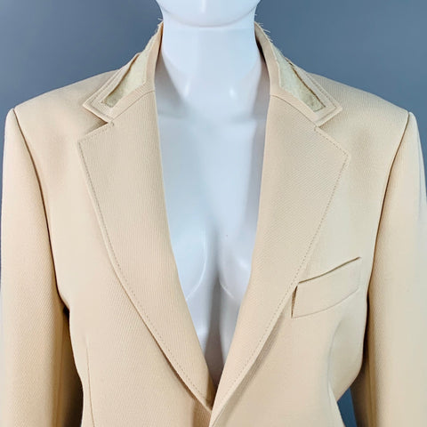 MAISON MARGIELA Size M Khaki Wool Mohair Twill Notch Lapel Jacket Blazer