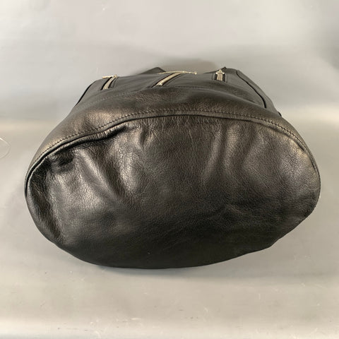 JEAN PAUL GAULTIER Black Silver Leather Bucket Bags