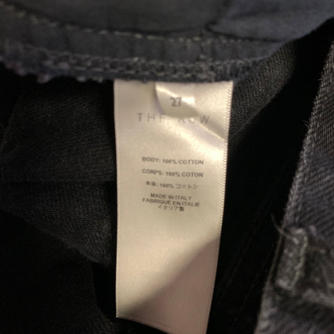 THE ROW Size 27 Black Cotton Straight leg Jeans