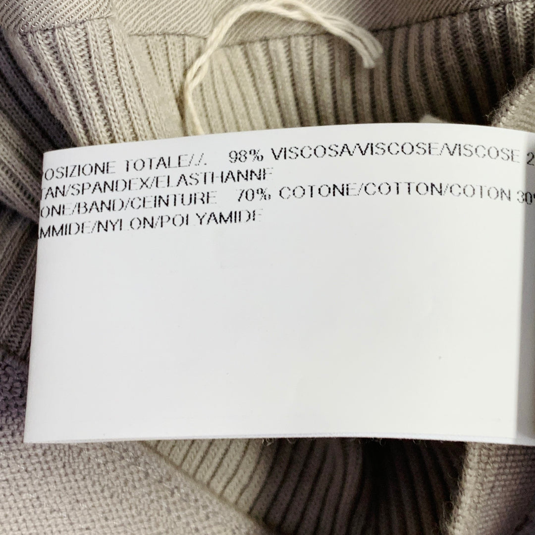 RICK OWENS SS16 Size 6 Cyclops Green Sage Viscose Blend Asymmetrical Long Skirt