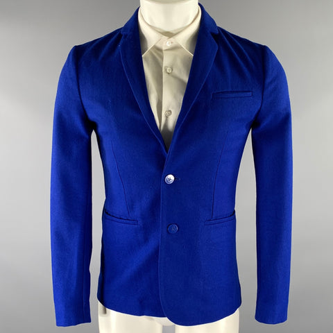 HAN KJOBENHAVN Size S Blue Cobalt Wool Blend Sport Coat