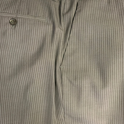 HUGO BOSS Size 42 Regular Black Charcoal Stripe Virgin Wool Silk Suit
