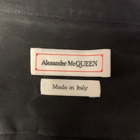 ALEXANDER MCQUEEN Size L Black Multi-Color Mixed Patterns Long Sleeve Shirt