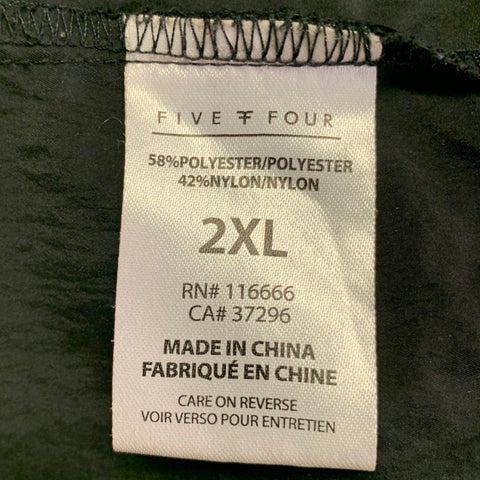 ROBERT GELLER x FIVE FOUR Size XXL Black Polyester Nylon Bomber Jacket