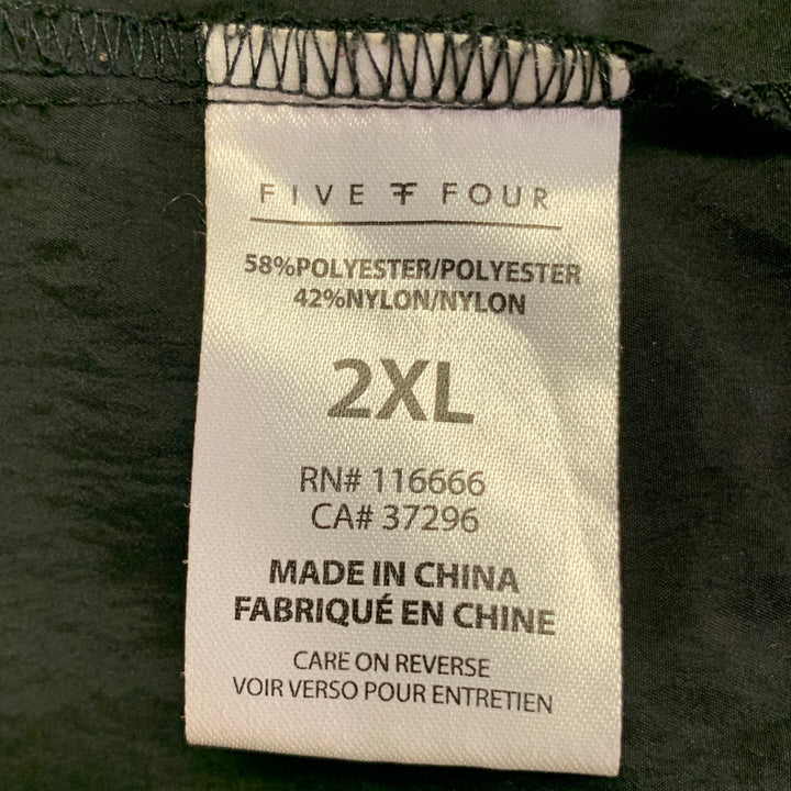 ROBERT GELLER x FIVE FOUR Size XXL Black Polyester Nylon Bomber Jacket