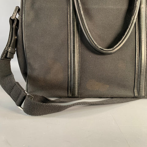 Sacoche d'ordinateur portable en coton noir WANT LES ESSENTIELS DE LA VIE