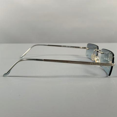CHRISTIAN DIOR -Dior Monkey- Silver Metal Rimless Sunglasses