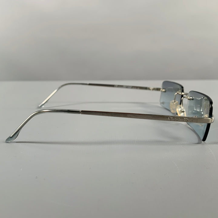 CHRISTIAN DIOR -Dior Monkey- Silver Metal Rimless Sunglasses