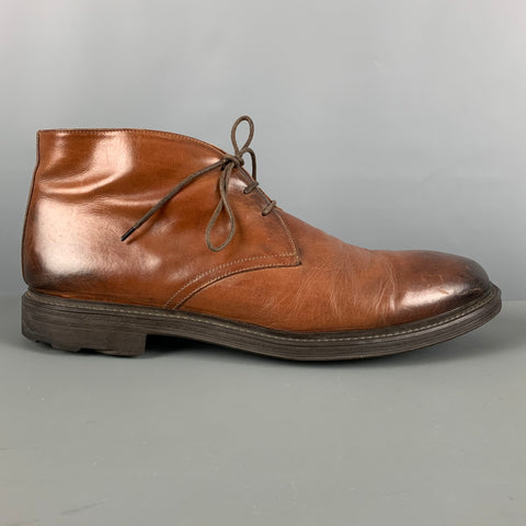 TO BOOT NY Size 13 Brown Brown Leather Lace Up Boots