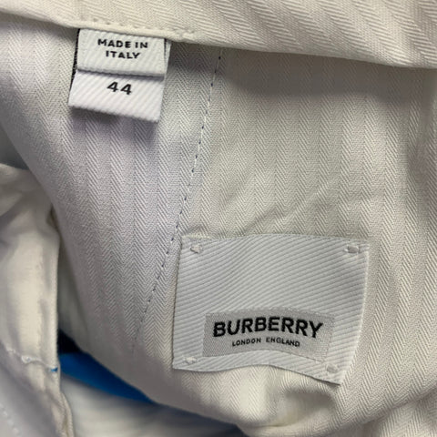 BURBERRY SS23 Size 34 Blue Wool Peak Lapel Double Breasted Suit