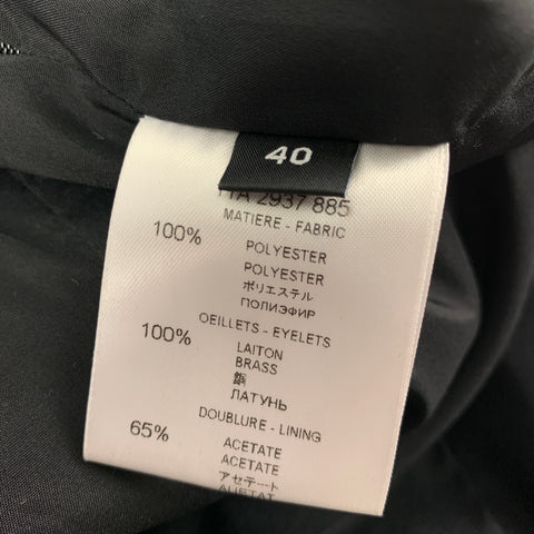 GIVENCHY Size 4 Black Gunmetal Polyester Short Sleeve Dress