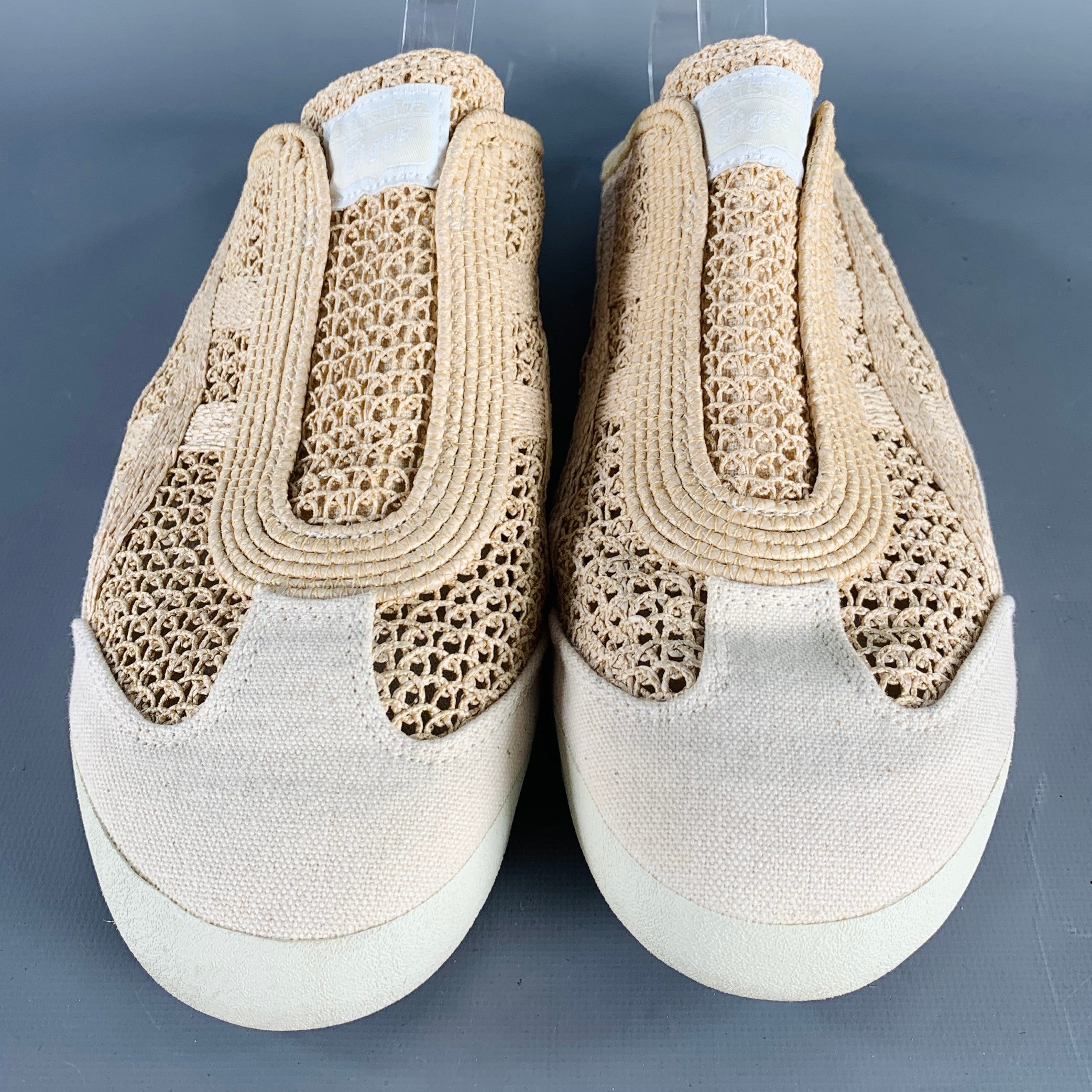 ONITSUKA TIGER Size 11 Mexico 66 Sabot Beige Cream Woven Jute Clog