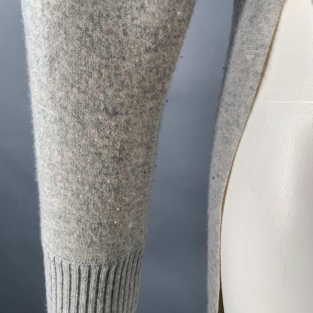 PROENZA SCHOULER Size XS Heather Grey Cashmere Blend Crew Neck Large Pockets Pullover