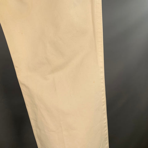 DSQUARED2 Size 34 Cream Twill Cotton Straight Casual Pants