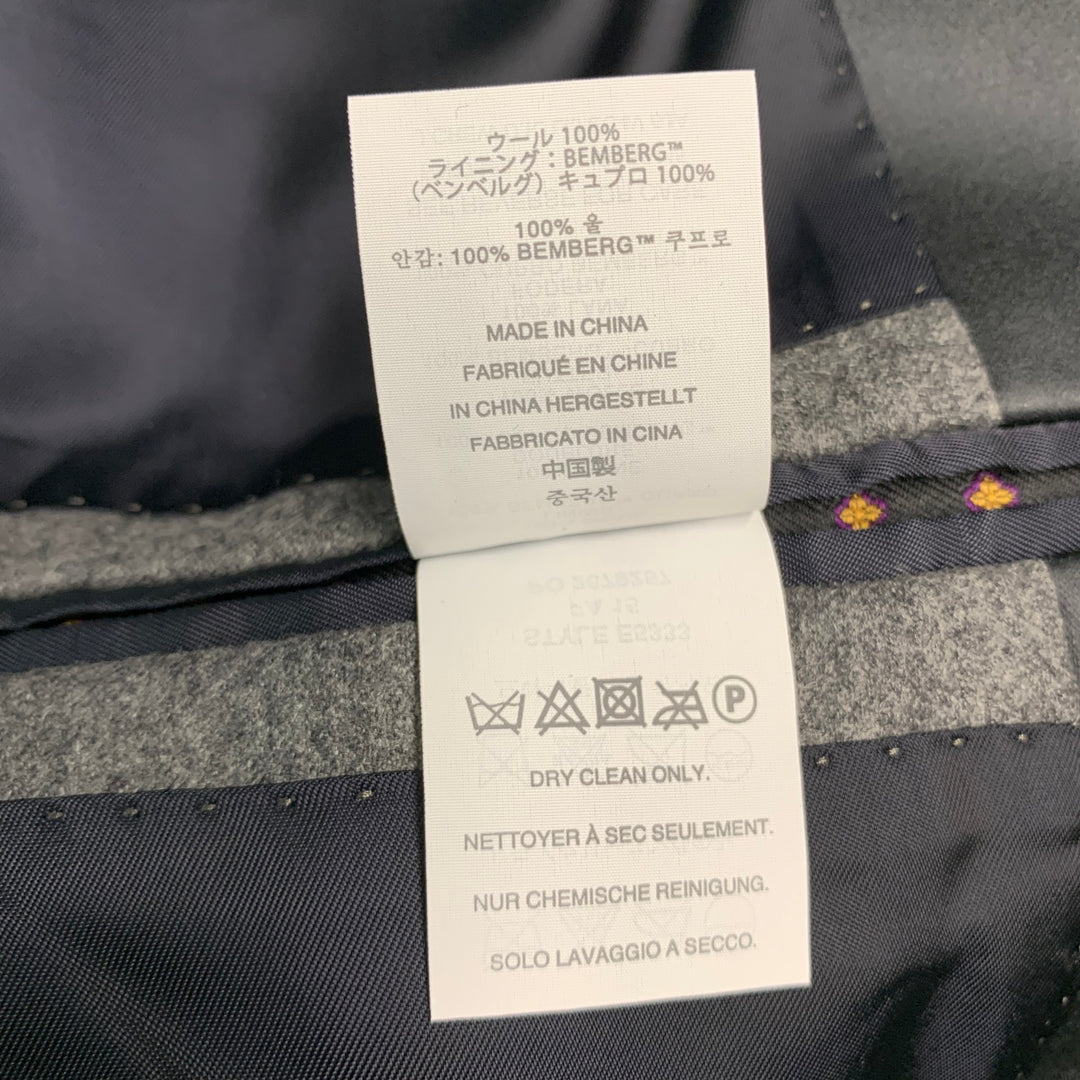 J CREW Size 39 Regular Grey Black Wool Shawl Collar Sport Coat