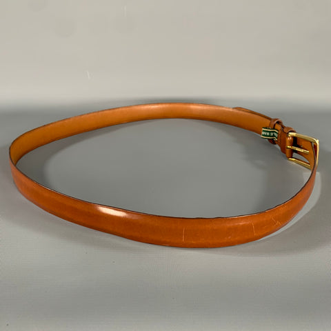 COLE HAAN Size 45 Brown Cognac Leather Belt