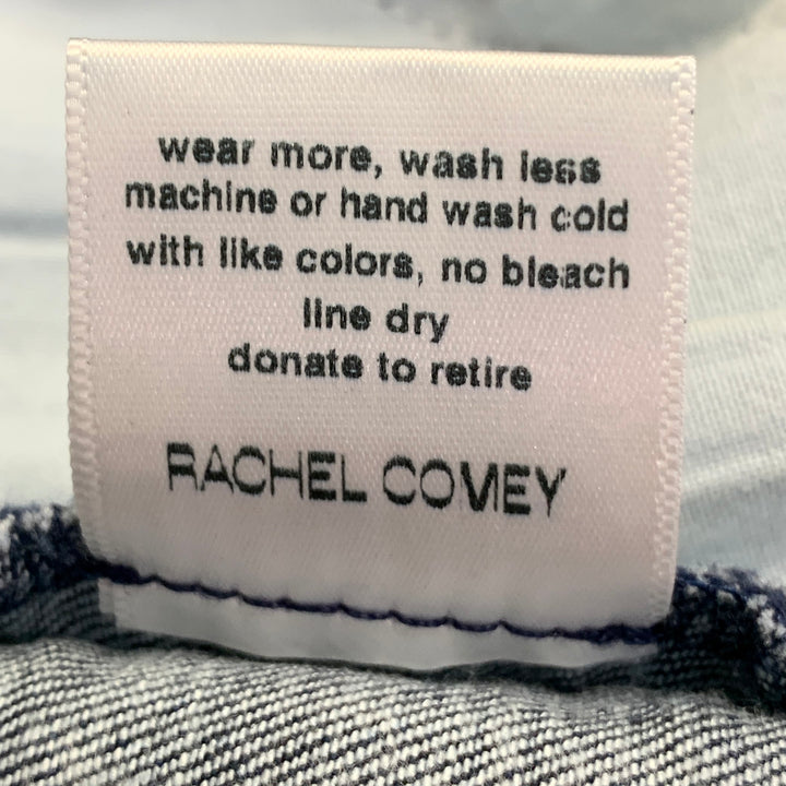 RACHEL COMEY Size 6 Indigo Cotton Blend Cargo Pockets Jeans