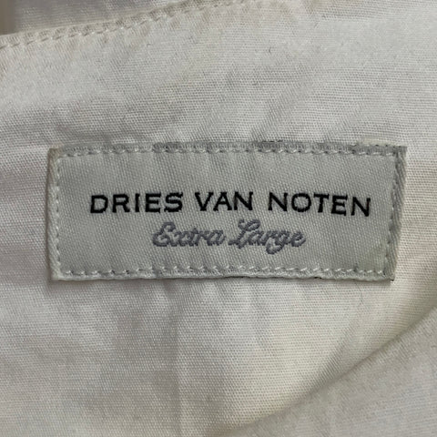 DRIES VAN NOTEN Size XL White Cotton Longline Oversized Casual Top