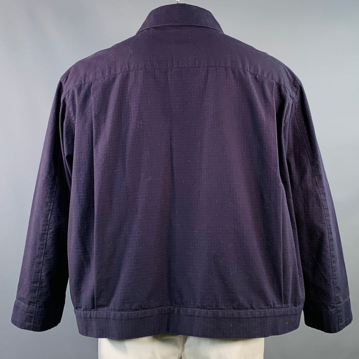 GREI Size XL Navy Cotton Two Pockets Buttoned Jacket