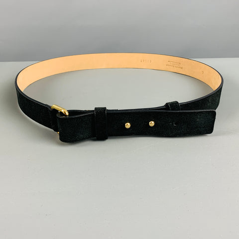 STREETS AHEAD Waist Size L Black Gold Suede Belt
