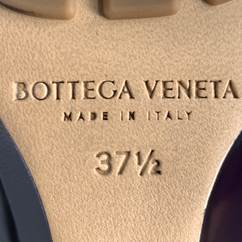 BOTTEGA VENETA Size 7.5 Black Leather Wedge Pumps