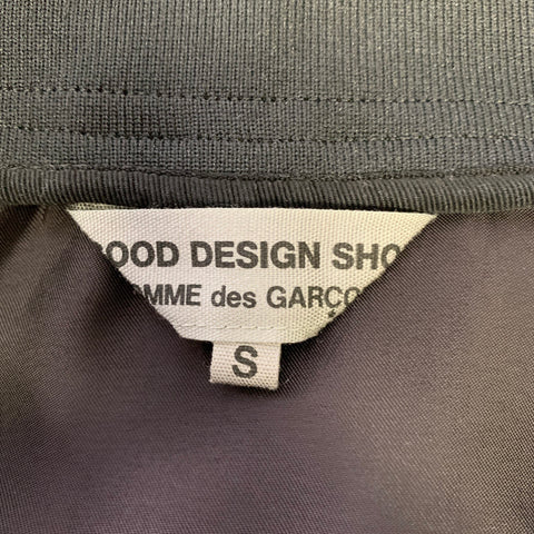 Manteau boutonné COMME des GARÇONS, taille S, en cupro noir