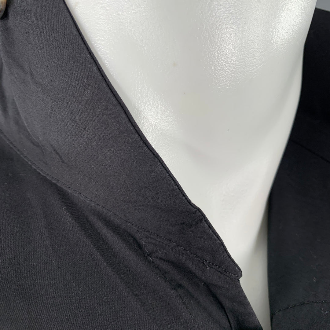 RICK OWENS SS14 Size M Vicious Black Cotton Long Sleeve Shirt