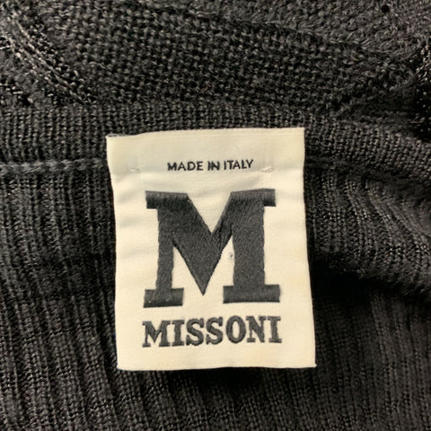 Robe trapèze en maille noire M MISSONI Taille 6