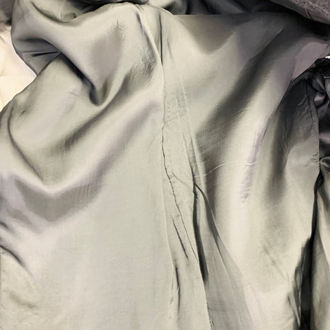 RALPH LAUREN Taille 39 Costume plissé à revers crantés en laine rayée craie grise