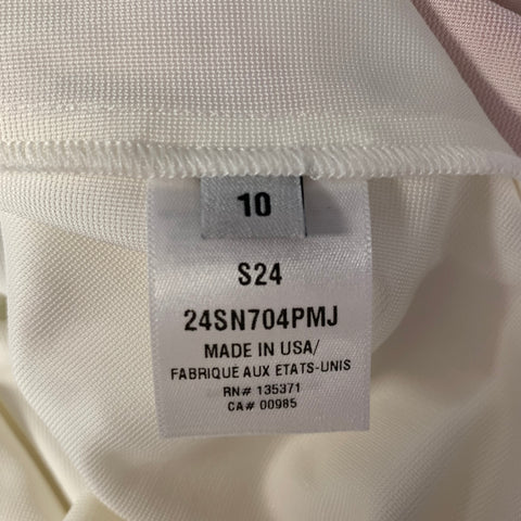 OSCAR DE LA RENTA Size 10 White Viscose Elastane Floral Maxi Dress