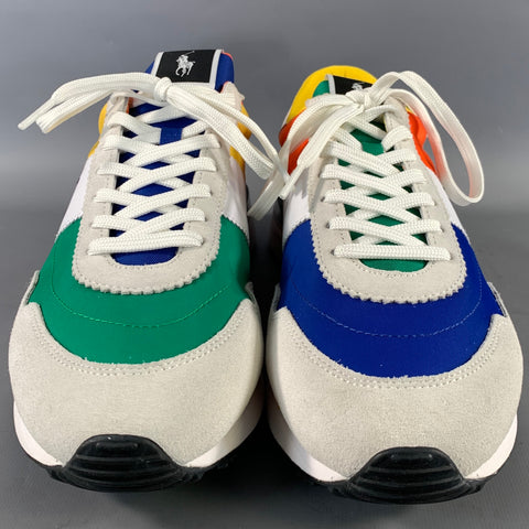 POLO by RALPH LAUREN Size 10.5 White Multi-Color TRAIN 89 PP-SK-LTL Sneakers