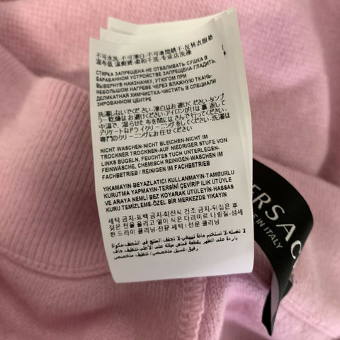 VERSACE Size S Pink Cashmere Blend Greca Sweatpants Casual Pants