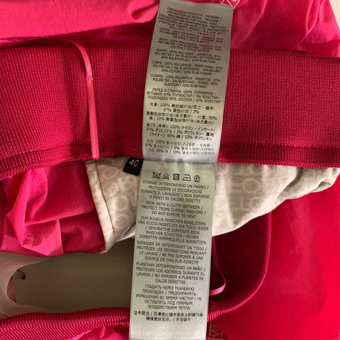 TOM FORD Size M Pink White Polyamide Contrast Stitch Casual Pants