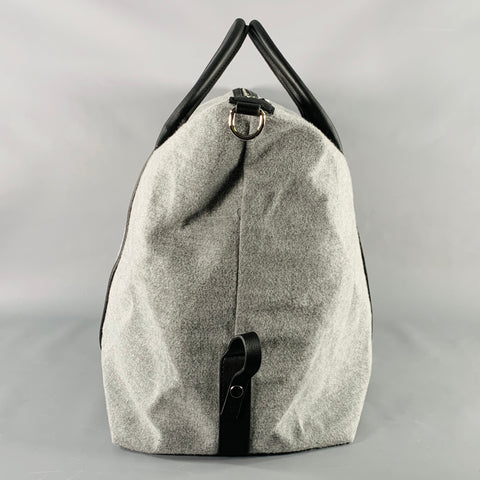 Sac polochon BENSON en tissu mélangé gris et noir et similicuir