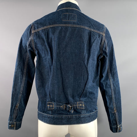LEVI'S Size M Navy Indigo Pleated Cotton Dagger Jacket