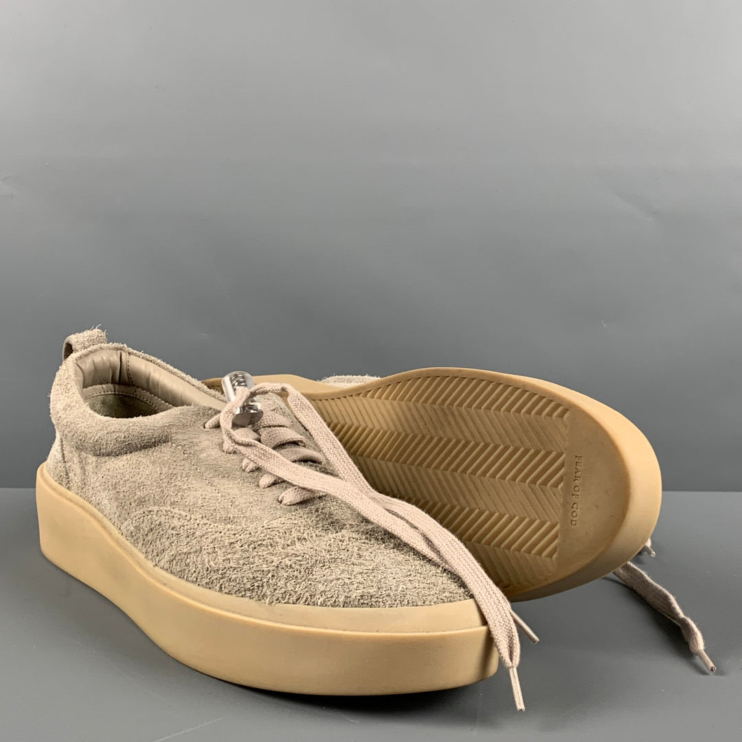 FEAR OF GOD Size 11 Grey Textured Suede Lace Up Sneakers – Sui