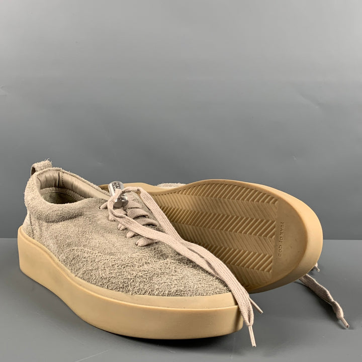 FEAR OF GOD Baskets à lacets en daim texturé gris taille 11
