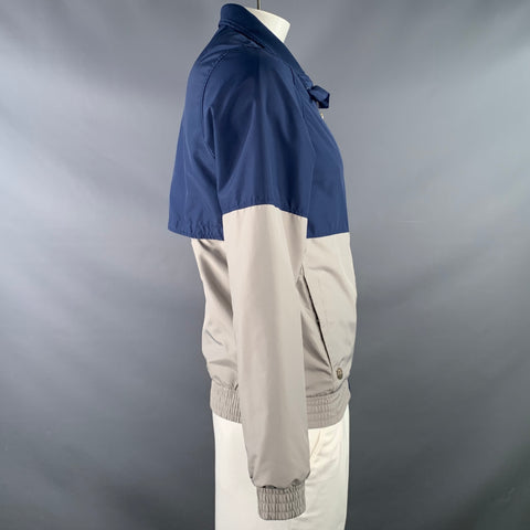 G-STAR Size L Blue Grey Two Toned Polyester Mesh Lined Zip Up Track Jacket