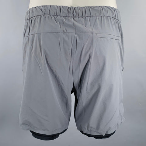 JACQUES Size S Grey Nylon Blend Drawstring Shorts