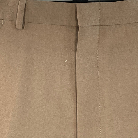 O'CONNELL'S Size 38 Khaki Flat Front Tapered Dress Pants