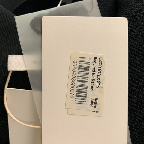 HELMUT LANG Talla L Vestido sin mangas negro con espalda torcida acanalada