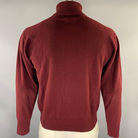 RRL by RALPH LAUREN Size L Burgundy Knitted Wool Cashmere Turtleneck Pullover