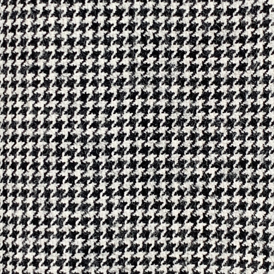 WALTER VAN BEIRENDONCK Size 32 Black White Houndstooth Pleated Cuffed Dress Pants