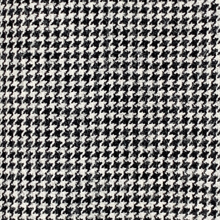 WALTER VAN BEIRENDONCK Size 32 Black White Houndstooth Pleated Cuffed Dress Pants